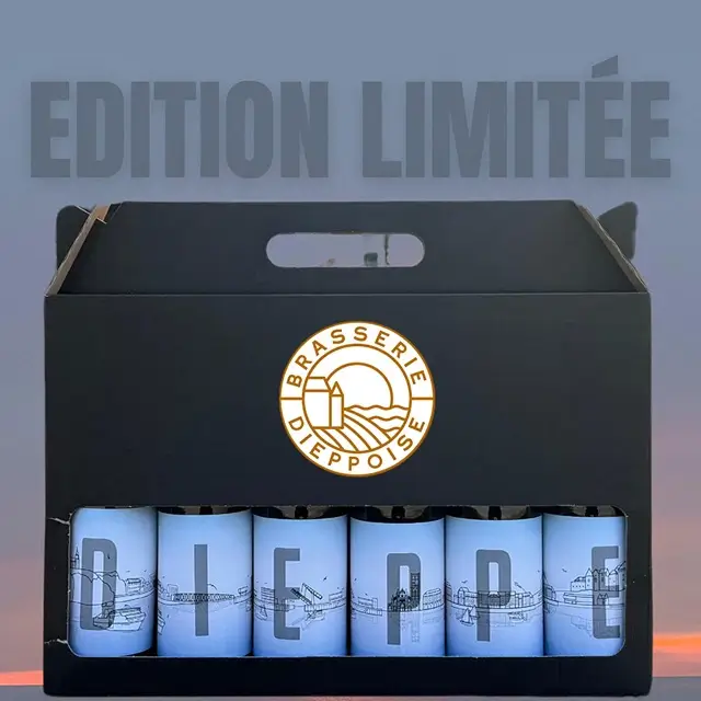 Lot n°9 : Un Coffret "Dieppe 3 ans" + un verre de la Brasserie Dieppoise